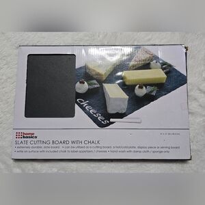 Slate Cutting Display Board With Chalk Chalkboard Black Grey Hot Cold Plate NEW